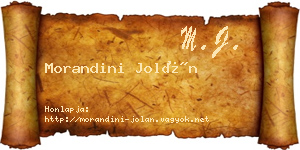 Morandini Jolán névjegykártya